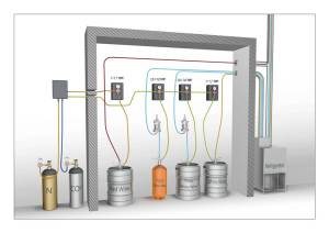Schema impianto fusti
